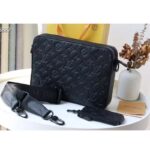 Louis Vuitton LV Unisex Duo Messenger Black Monogram Shadow Calf Leather – Image 4