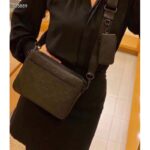 Louis Vuitton LV Unisex Duo Messenger Black Monogram Shadow Calf Leather – Image 11