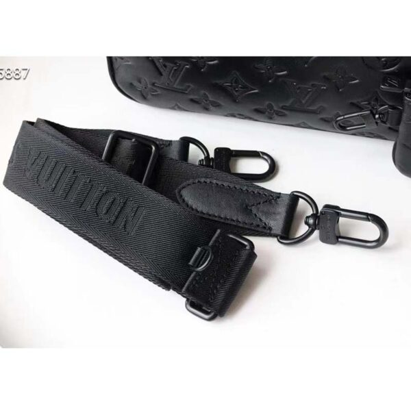 Louis Vuitton LV Unisex Duo Messenger Black Monogram Shadow Calf Leather (3)
