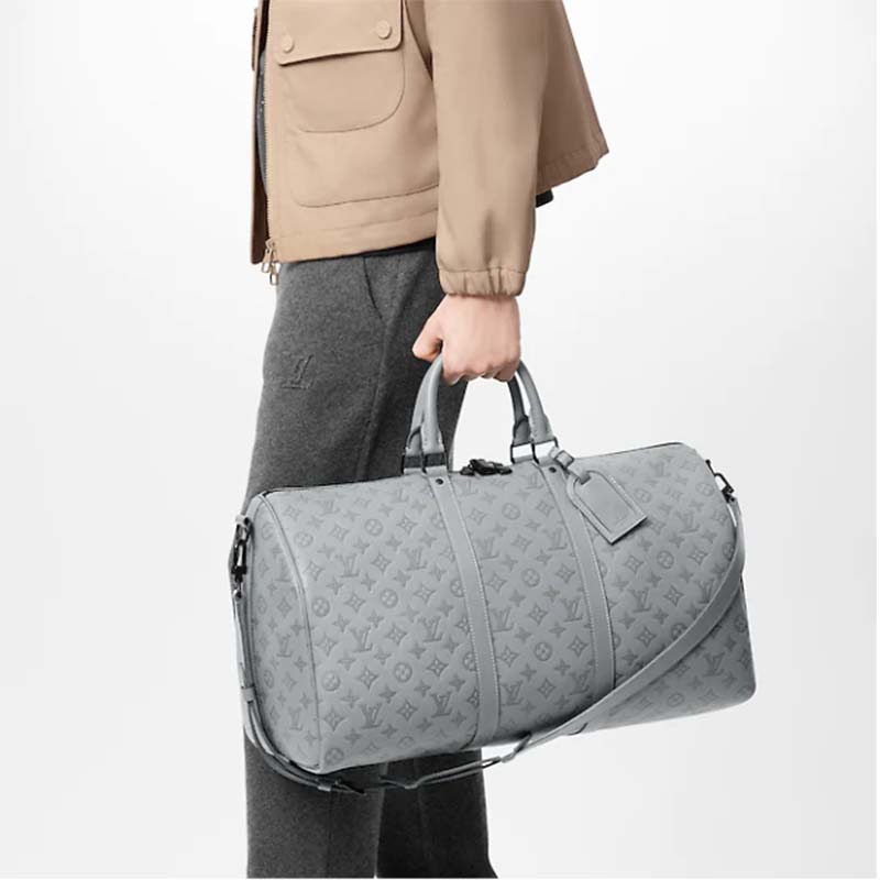 Borsa LV X Yk Keepall 45 - Nero / Grigio - Materiale : Monogram Canvas -  uomo - Louis Vuitton ® nel 2023