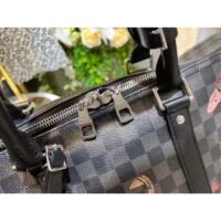 Louis Vuitton LV Unisex Keepall 50B Damier Graphite Stamps Coated Canvas (1)