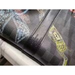 Louis Vuitton LV Unisex Keepall 50B Damier Graphite Stamps Coated Canvas - Image 11