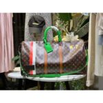 Louis Vuitton LV Unisex Keepall 55 Monogram Coated Canvas Cowhide Leather - Image 2