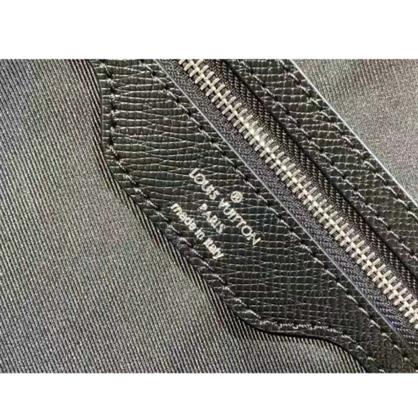 Louis Vuitton LV Unisex Keepall Bandoulière 50 Bag Black Ultra-Soft Taiga Leather (10)