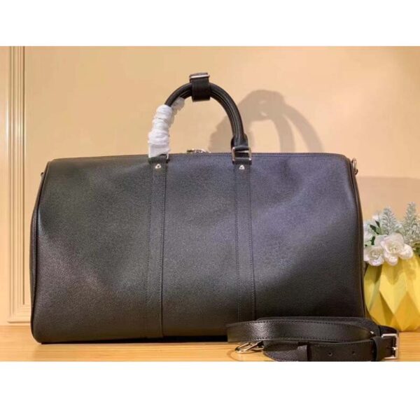 Louis Vuitton LV Unisex Keepall Bandoulière 50 Bag Black Ultra-Soft Taiga Leather (2)