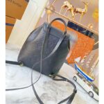 Louis Vuitton LV Unisex Montsouris Backpack Black Black Embossed Cowhide Leather - immagine 3