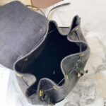 Louis Vuitton LV Unisex Montsouris Backpack Black Black Embossed Cowhide Leather - immagine 8