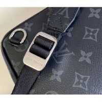 Louis Vuitton LV Unisex Outdoor Sling Bag Black Coated Canvas Cowhide Leather (7)