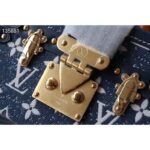 Louis Vuitton LV Unisex Petite Malle Box Handbag Blue Denim Monogram Canvas - immagine 7