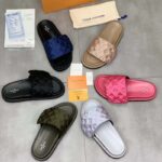 Louis Vuitton LV Unisex Pool Pillow Flat Comfort Mule Fuchsia Pink Monogram - immagine 10