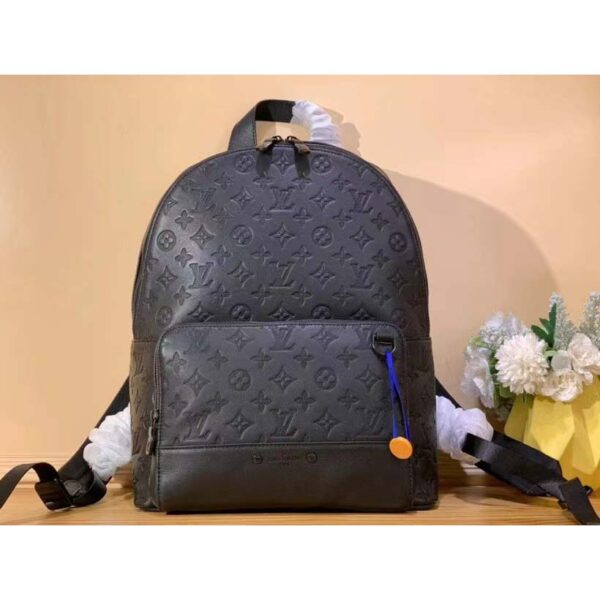 Louis Vuitton LV Unisex Racer Backpack Black Monogram Shadow Calf Cowhide Leather (4)