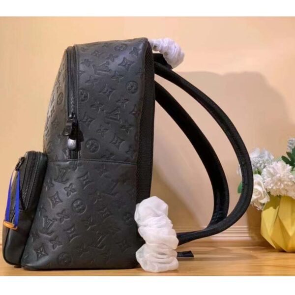 Louis Vuitton LV Unisex Racer Backpack Black Monogram Shadow Calf Cowhide Leather (6)