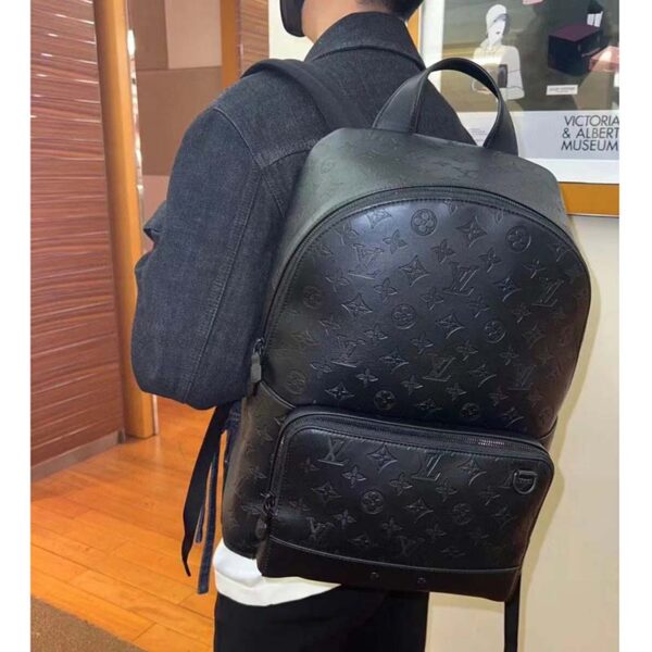 Louis Vuitton LV Unisex Racer Backpack Black Monogram Shadow Calf Cowhide Leather