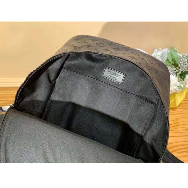 Louis Vuitton LV Unisex Racer Backpack Black Monogram Shadow Calf Cowhide Leather (8)