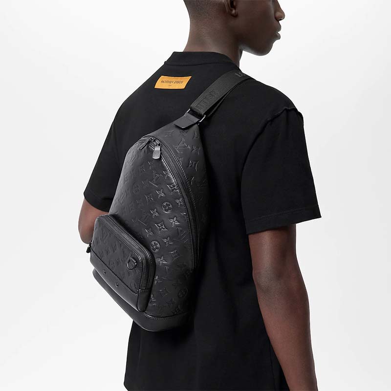 Racer Slingbag Black Calfskin