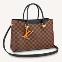 Louis Vuitton LV Unisex Riverside Tote Black Brown Damier Ebene Coated Canvas (1)