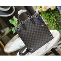 Louis Vuitton LV Unisex Sac Plat Cross Damier Graphite Coated Canvas (9)