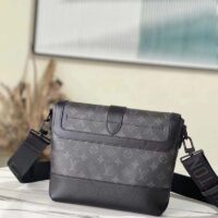 Louis Vuitton LV Unisex Saumur Messenger Monogram Eclipse Coated Canvas Black (2)