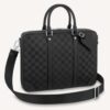 Louis Vuitton LV Unisex Sirius Briefcase Black Damier Infini Onyx Cowhide Leather