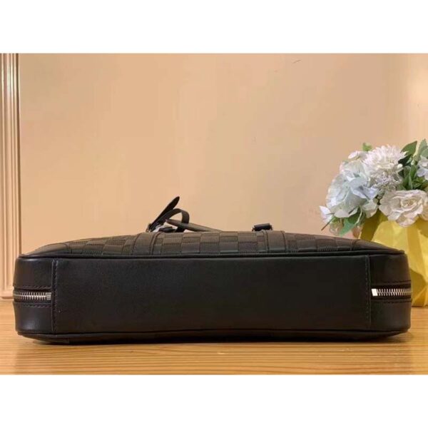 Louis Vuitton LV Unisex Sirius Briefcase Black Damier Infini Onyx Cowhide Leather (3)