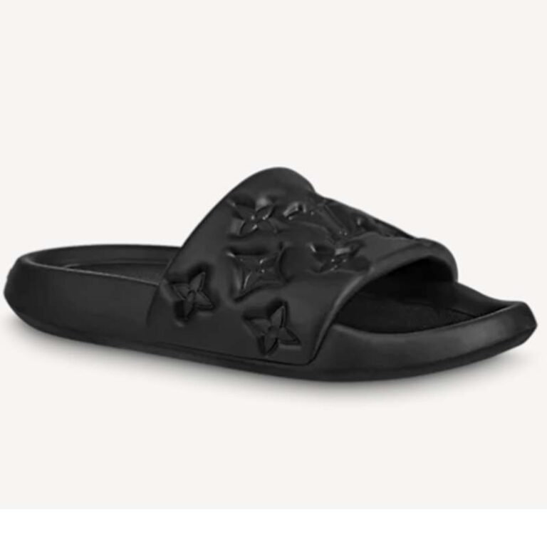 Louis Vuitton LV Unisex Waterfront Mule Green Monogram Embossed Rubber