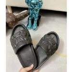 Louis Vuitton LV Unisex Waterfront Mule Black Monogram Embossed Rubber Waterproof - immagine 7