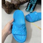 Louis Vuitton LV Unisex Waterfront Mule Blue Monogram Embossed Rubber Waterproof - Image 6