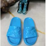 Louis Vuitton LV Unisex Waterfront Mule Blue Monogram Embossed Rubber Waterproof - Image 3