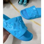 Louis Vuitton LV Unisex Waterfront Mule Blue Monogram Embossed Rubber Waterproof - Image 8