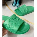 Louis Vuitton LV Unisex Waterfront Mule Green Monogram Embossed Rubber Waterproof - Image 9