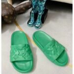 Louis Vuitton LV Unisex Waterfront Mule Green Monogram Embossed Rubber Waterproof - Image 4