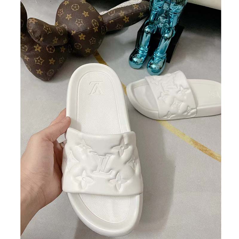 Louis Vuitton LV Waterfront Mules new White Rubber ref.217096