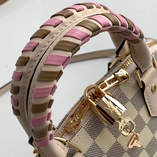 Louis Vuitton LV Women Alma BB Handbag Beige Damier Azur Coated Canvas (6)