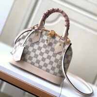 Louis Vuitton LV Women Alma BB Handbag Beige Damier Azur Coated Canvas (3)