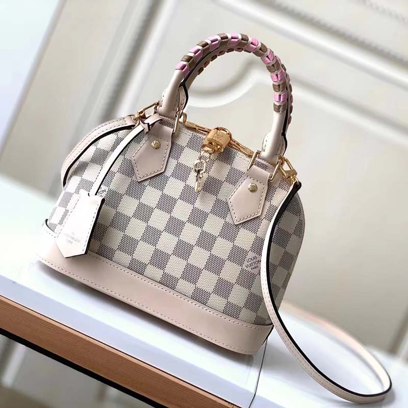 Louis Vuitton Alma BB Damier Azur/Pink in Coated Canvas/Leather with  Gold-tone - US