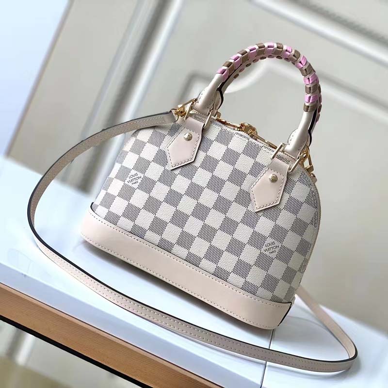 Louis Vuitton Alma BB Damier Azur/Pink in Coated Canvas/Leather with  Gold-tone - US