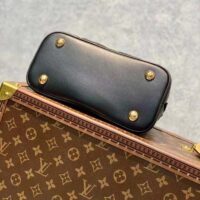 Louis Vuitton LV Women Alma BB Handbag Black Quilted Embroidered Smooth Calf (3)