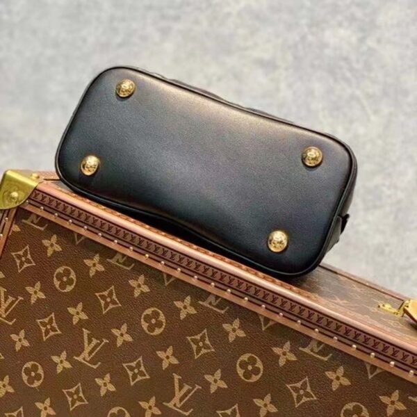 Louis Vuitton LV Women Alma BB Handbag Black Quilted Embroidered Smooth Calf (2)