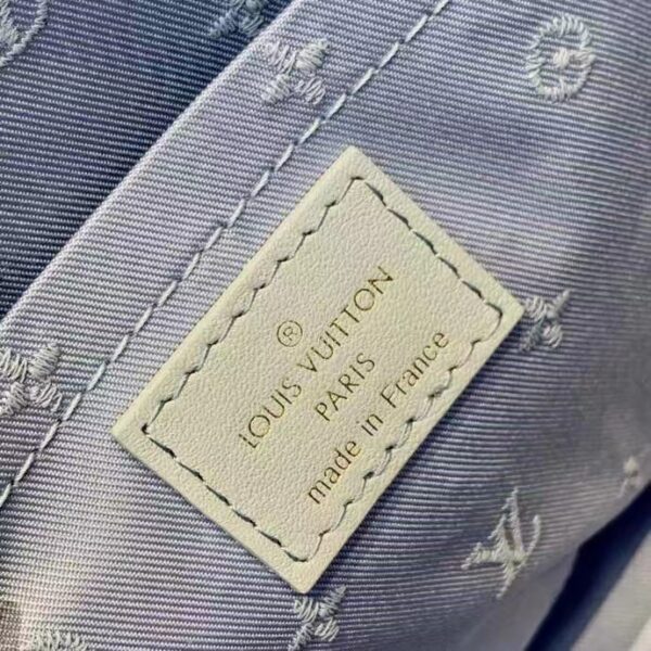 Louis Vuitton LV Women Alma BB Handbag Blue Quilted Embroidered Smooth Calf (13)
