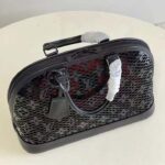 Louis Vuitton LV Women Alma PM Handbag Black Patent Calfskin Cowhide Leather - Image 5