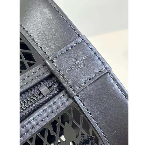 Louis Vuitton LV Women Alma PM Handbag Black Patent Calfskin Cowhide Leather (7)