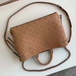 Louis Vuitton LV Women Bella Tote Brown Mahina Perforated Calfskin - Image 6