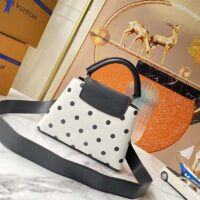 Louis Vuitton LV Women Capucines BB Black White Calfskin Cowhide Leather (2)