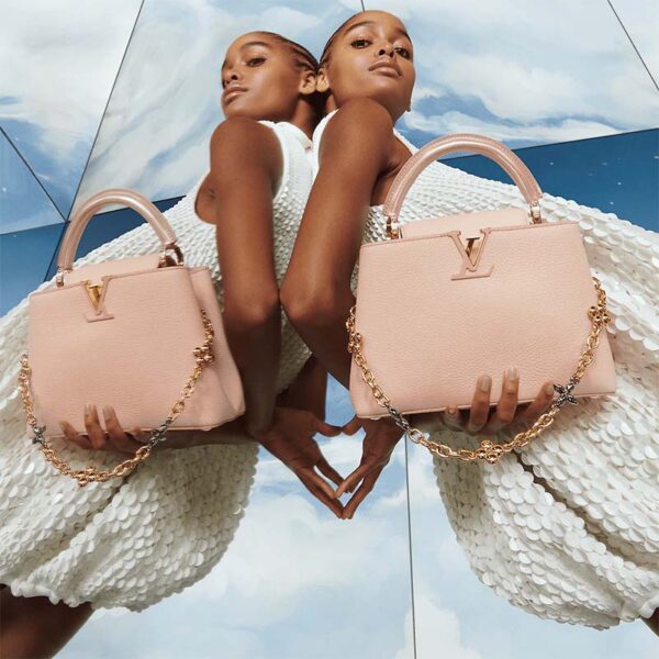 Louis Vuitton LV Women Capucines BB Handbag Rose Jasmin Taurillon Leather (14)