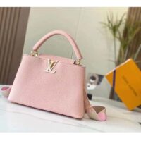 Louis Vuitton LV Women Capucines BB Handbag Rose Jasmin Taurillon Leather (5)