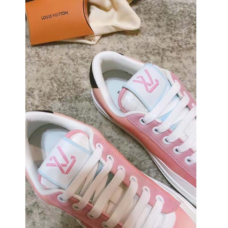 Louis Vuitton LV Women Charlie Sneaker Rose Clair Pink Recycled Rubber LV  Initials - LULUX