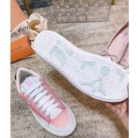 Louis Vuitton LV Women Charlie sneaker Rose Clair Pink Recycled Rubber LV Initials (3)