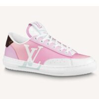 Louis Vuitton LV Women Charlie sneaker Rose Clair Pink Recycled Rubber LV Initials (3)