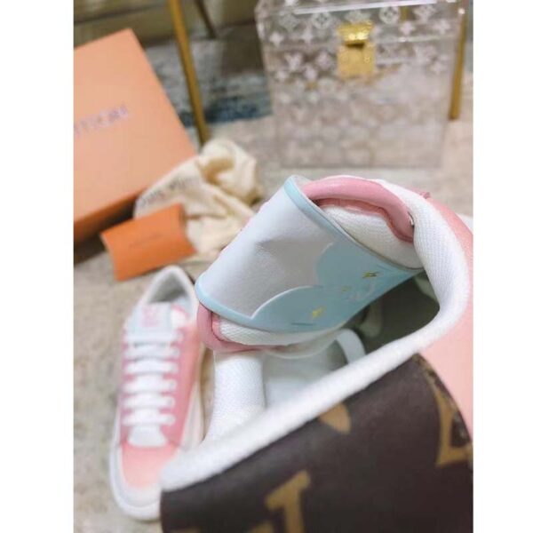 Louis Vuitton LV Women Charlie sneaker Rose Clair Pink Recycled Rubber LV Initials (8)