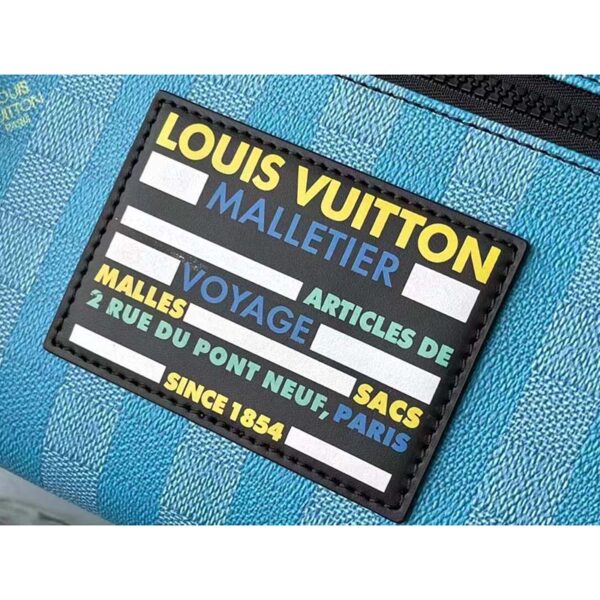 Louis Vuitton LV Women Discovery Backpack Gradient Blue Damier Stripes Coated Canvas (3)